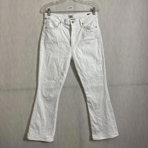 Citizens Of Humanity Women's Size 28 White Demy Cropped Flare Jeans - Picture 2 of 15